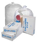 24x33" Light Duty HDPE Liners, 12-16 Gallon Capacity, Clear, 1000 Bags