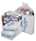 36x58" Heavy Duty LLDPE Liners, 55-60 Gallon Capacity, Clear, 100 Bags