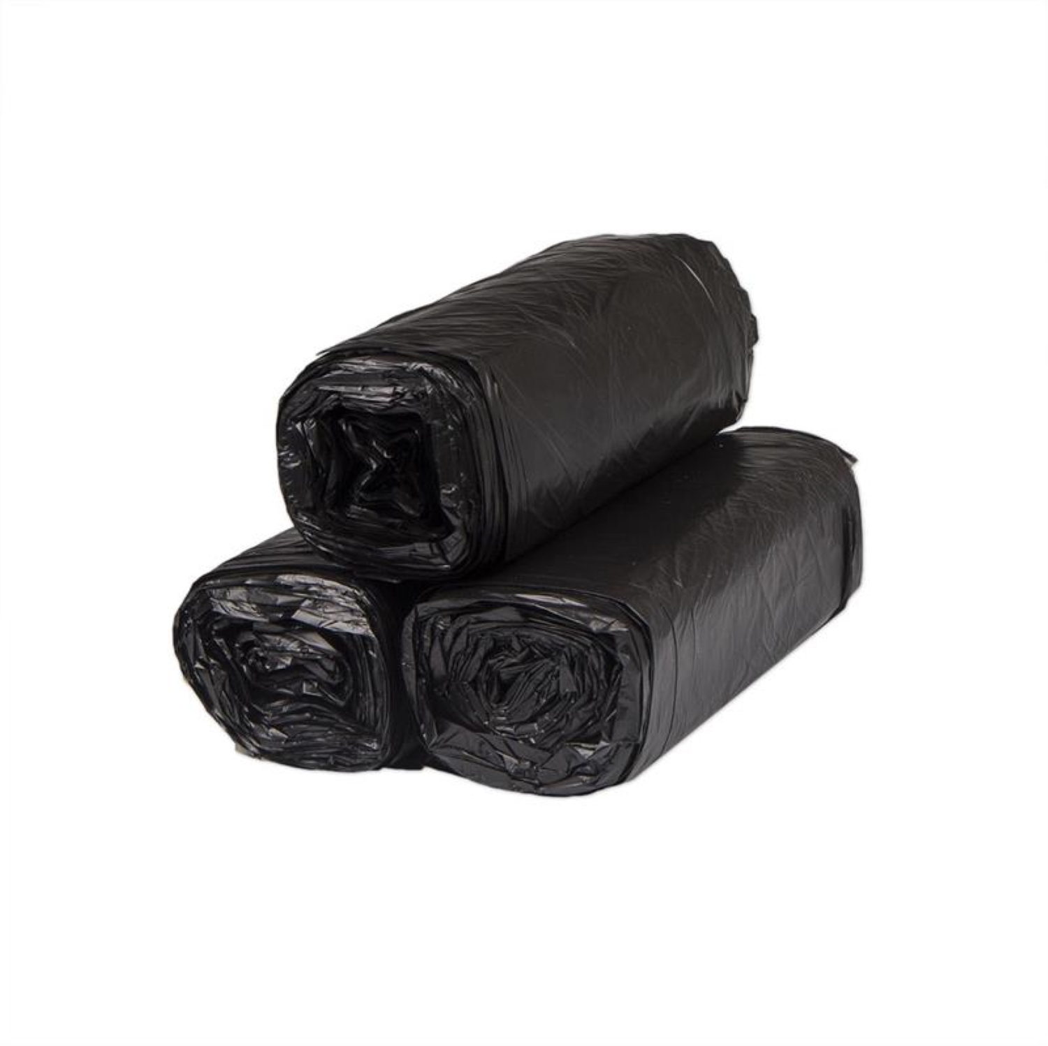 36x58" Heavy Duty LLDPE Liners, 55-60 Gallon Capacity, Black, 100 Bags
