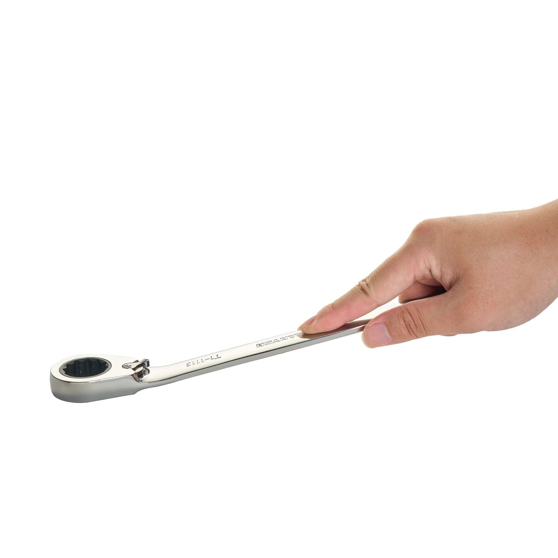 7/8" Ratcheting Combination Wrench, 12-Point Box End & Hex Opening