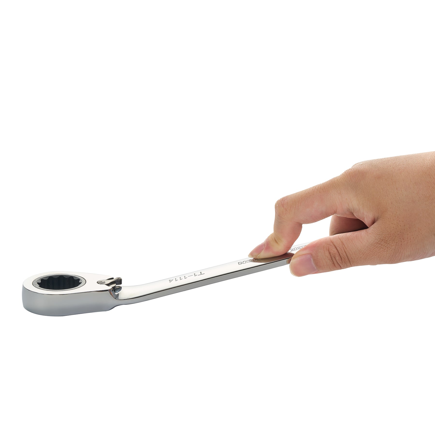 15/16" Ratcheting Combination Wrench, 12-Point Box End & Hex Opening