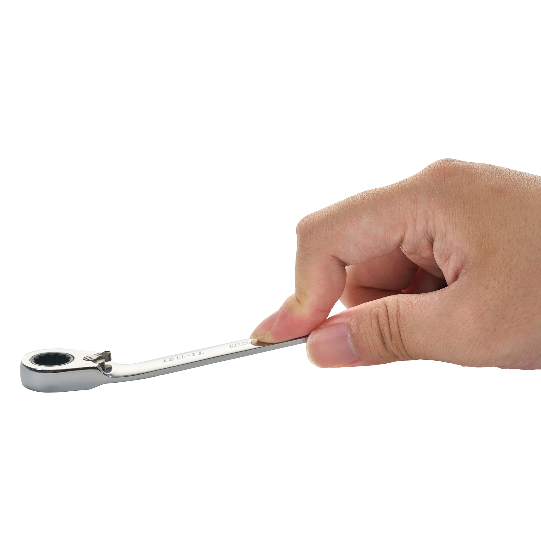 11mm Ratcheting Combination Wrench, 12-Point Box End & Hex Opening