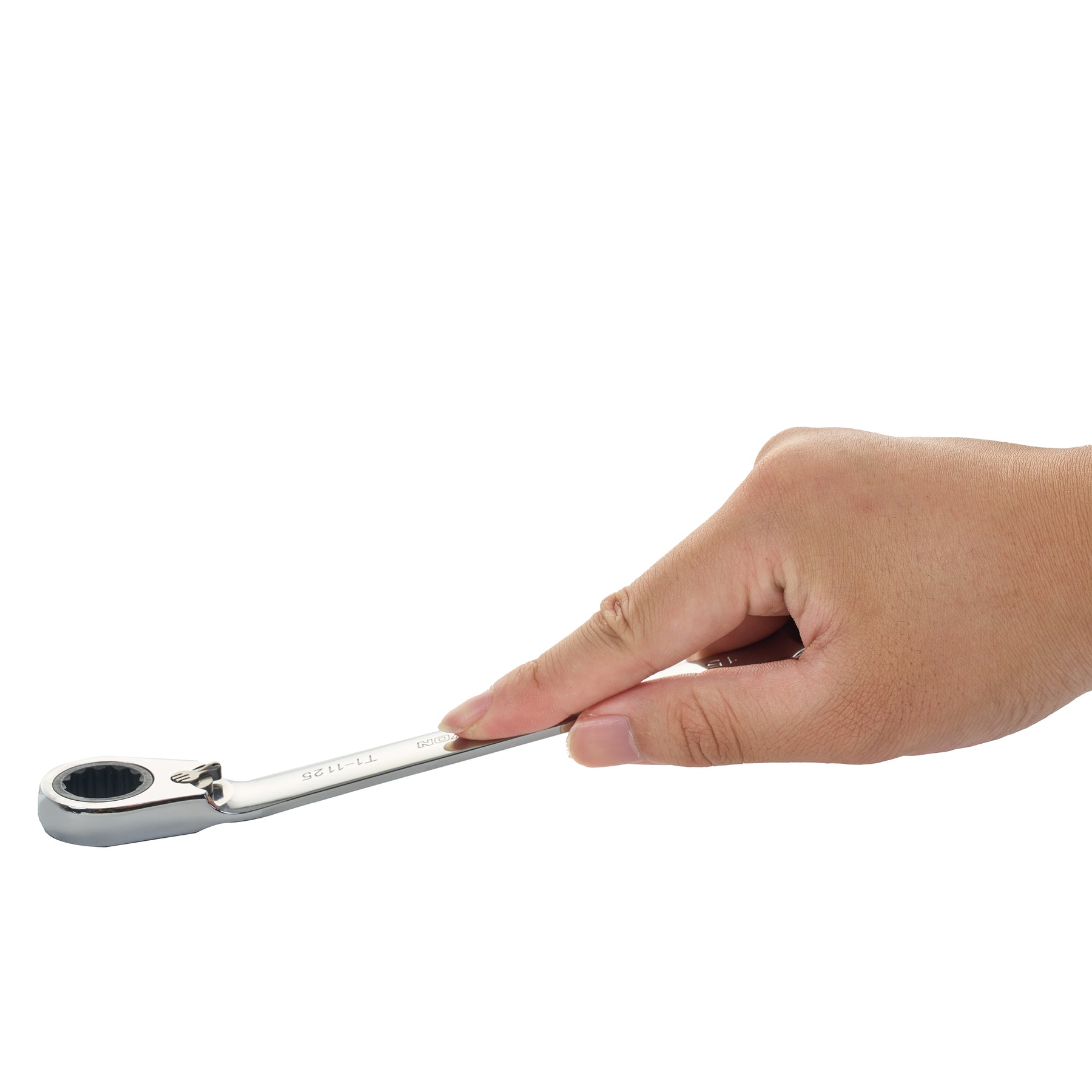 15mm Ratcheting Combination Wrench, 12-Point Box End & Hex Opening