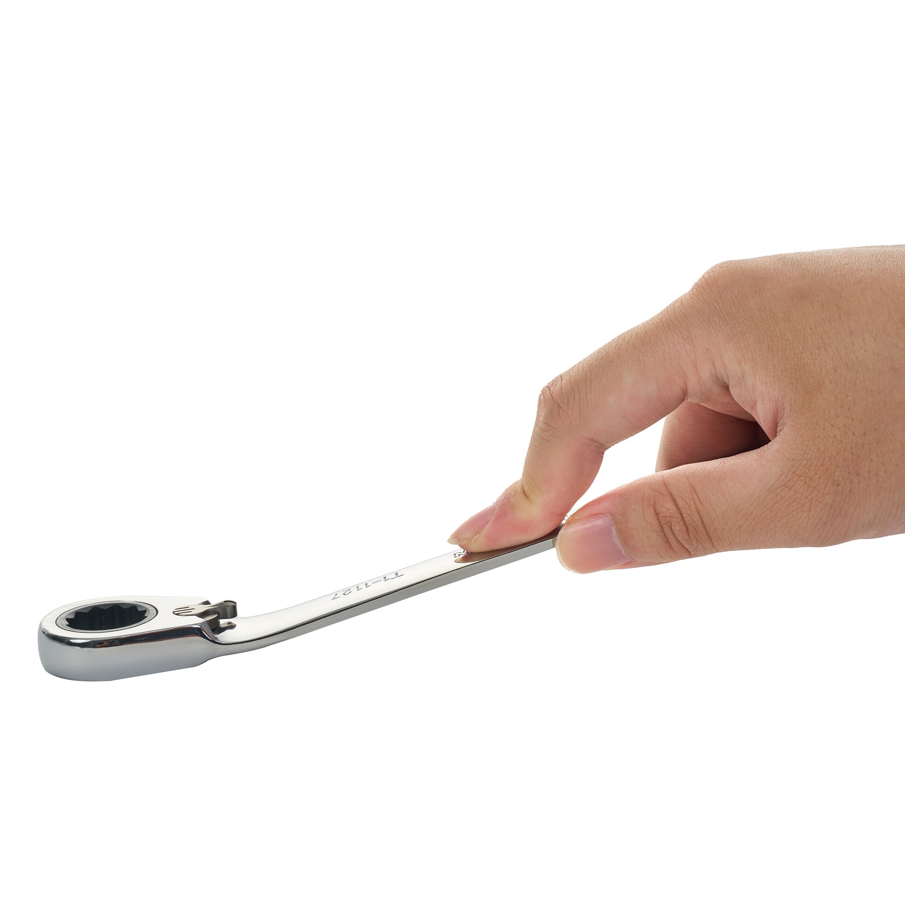 17mm Ratcheting Combination Wrench, 12-Point Box End & Hex Opening