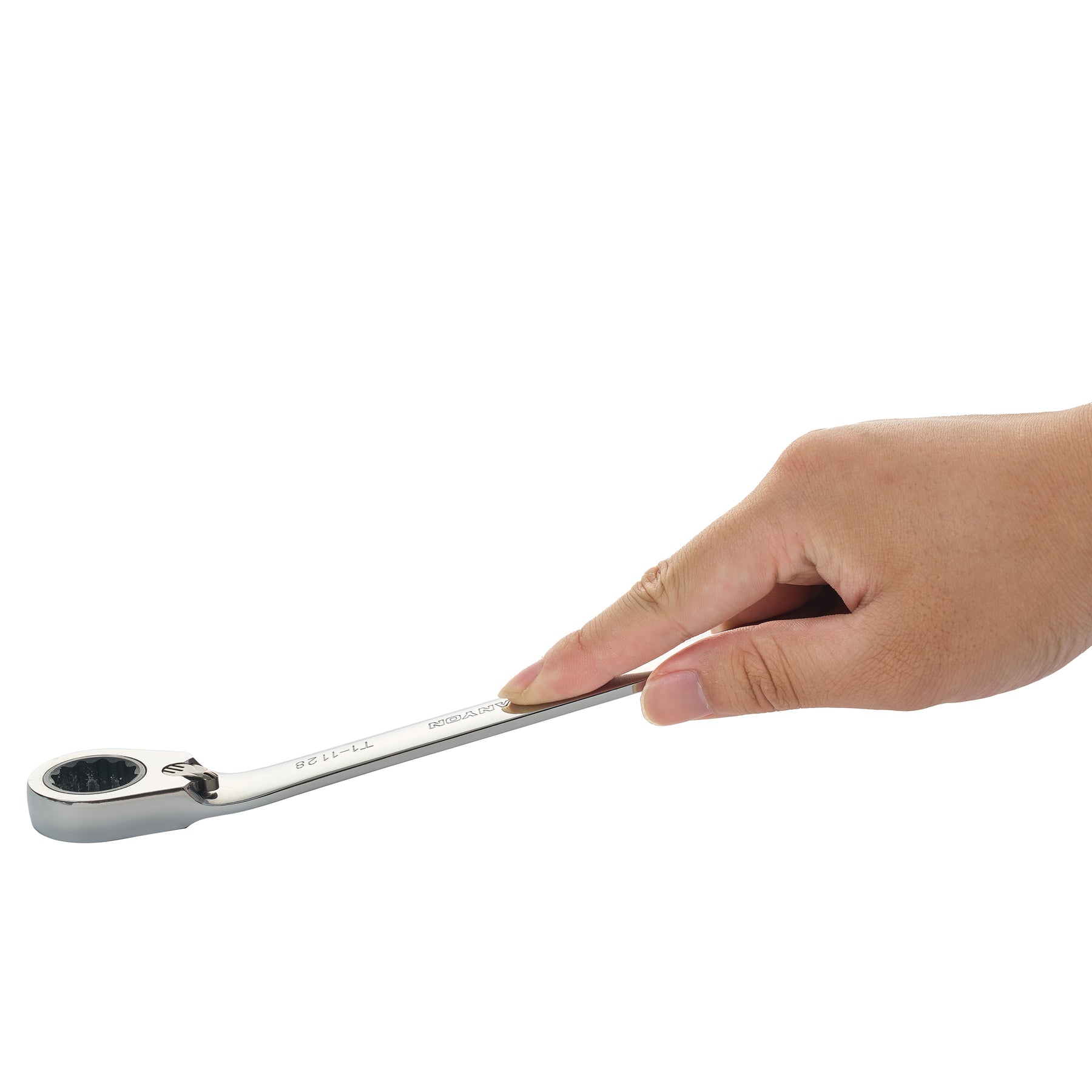 18mm Ratcheting Combination Wrench, 12-Point Box End & Hex Opening