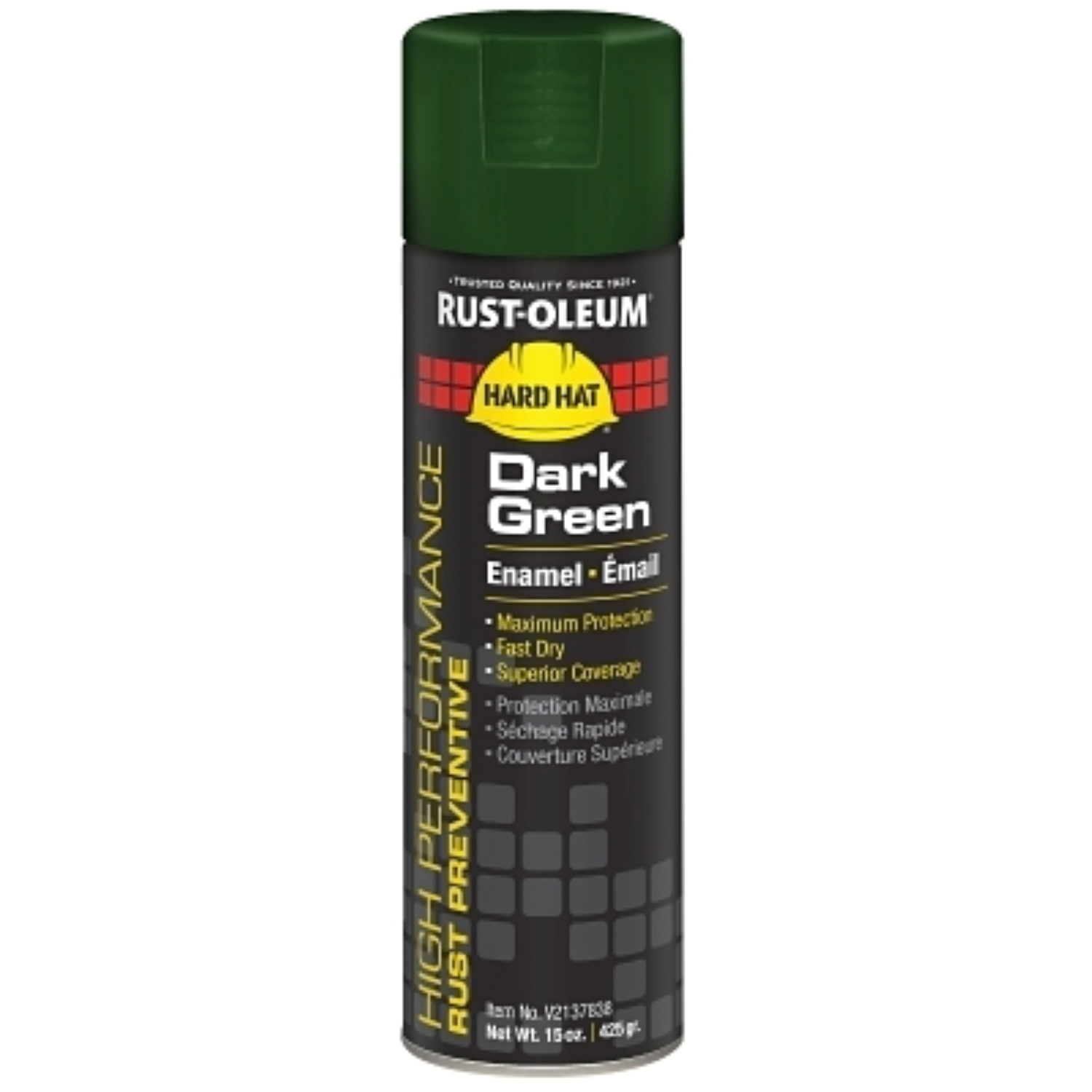 Rustoleum® High Performance V2100 System Aerosol, 15 oz Can, Dark Green, Gloss