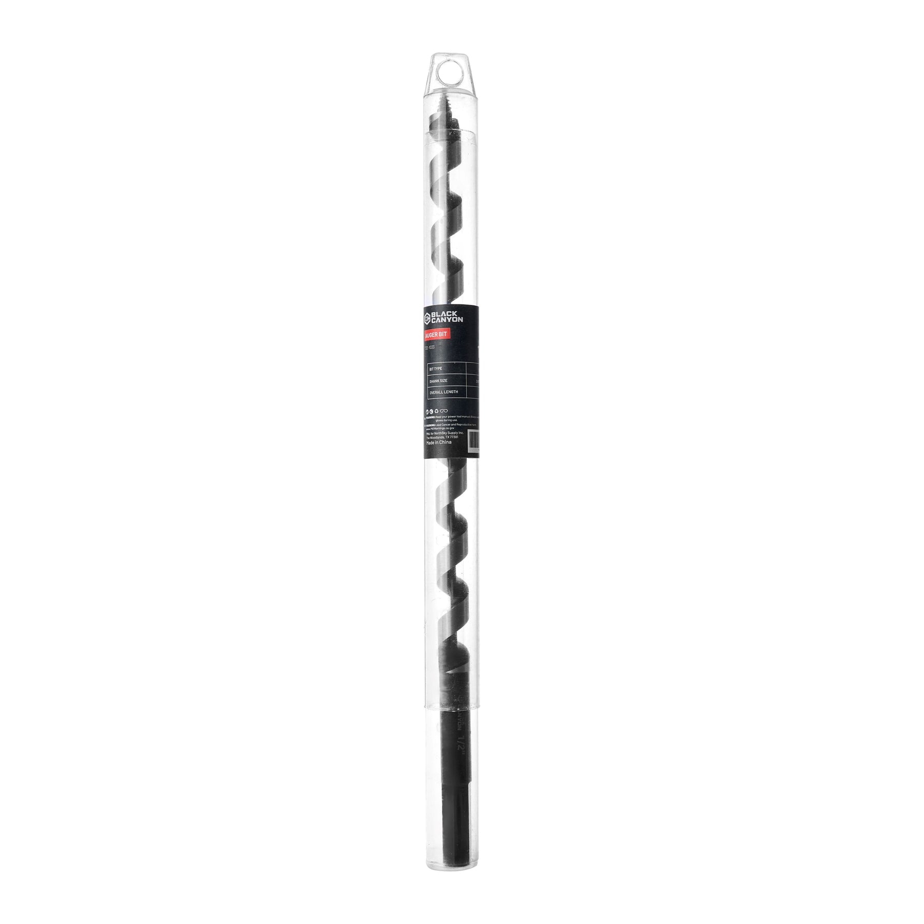 1/2 in x 12 in Auger Bits, 3/8 in Hex Shank, 1-Pack
