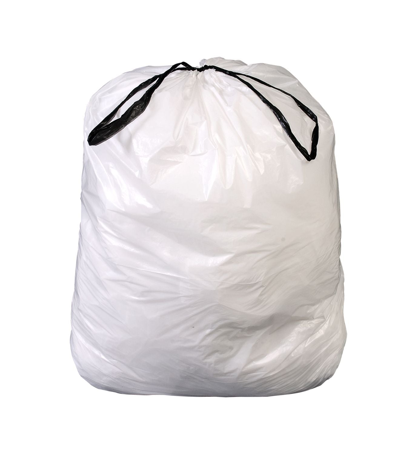 24x28" LLDPE Drawstring Trash Liners, White, 300 Bags