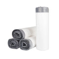 24x28" LLDPE Drawstring Trash Liners, White, 300 Bags
