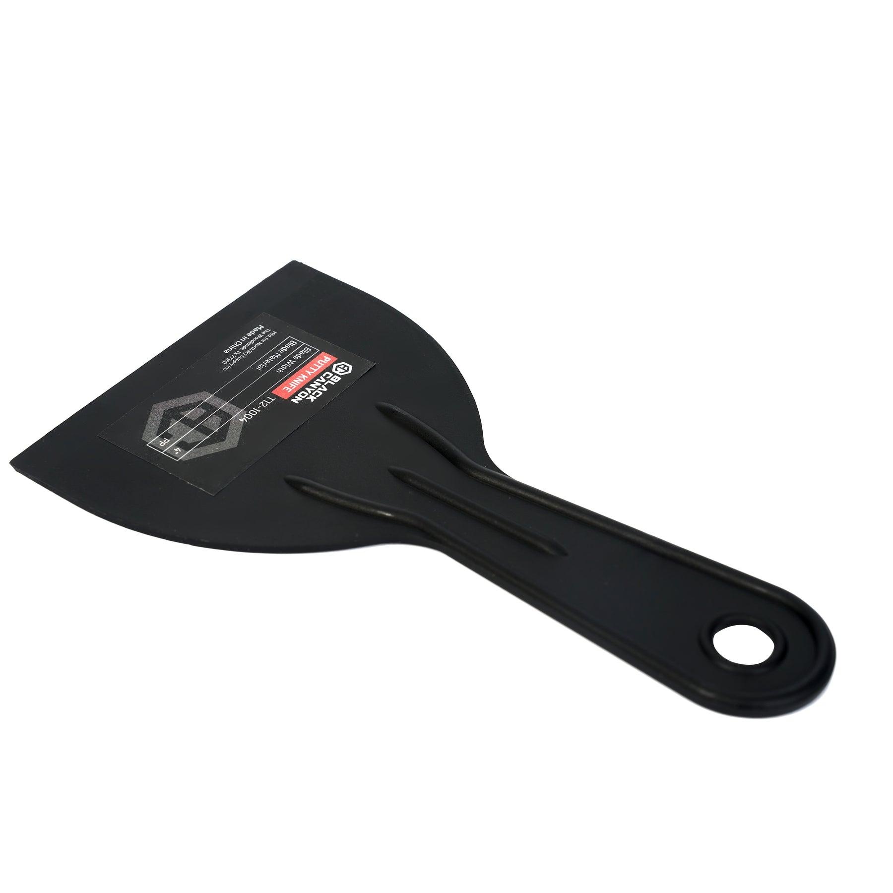 4" Putty Knife, Black, Plastic