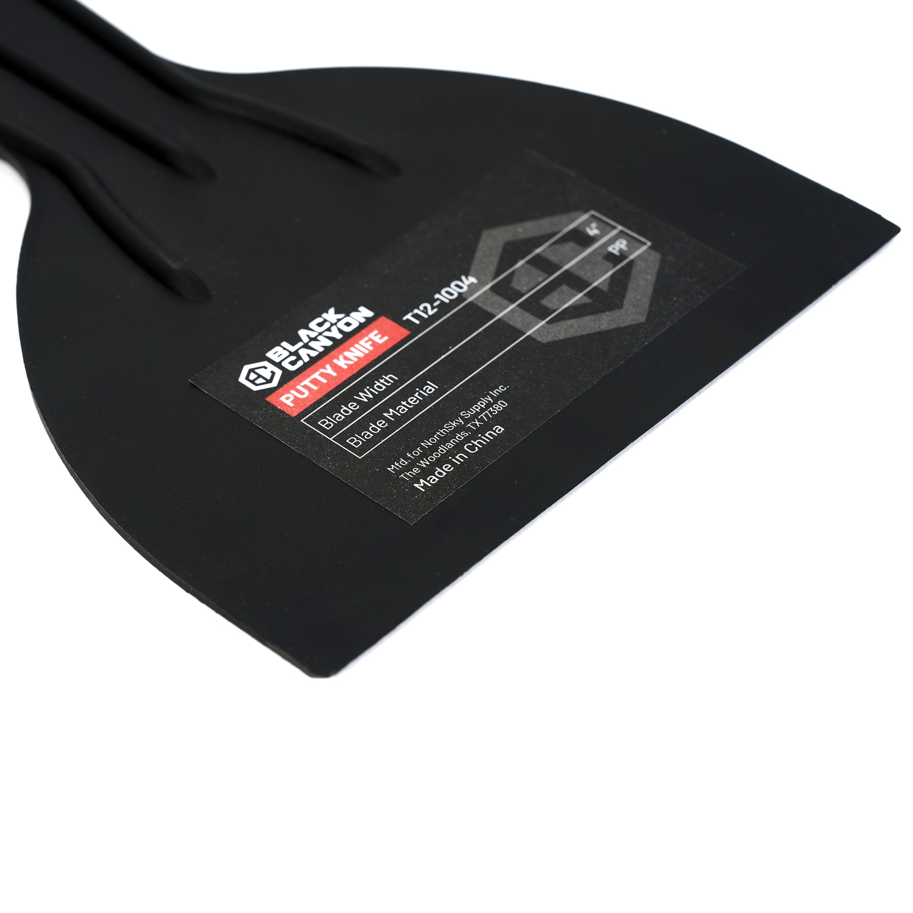 4" Putty Knife, Black, Plastic