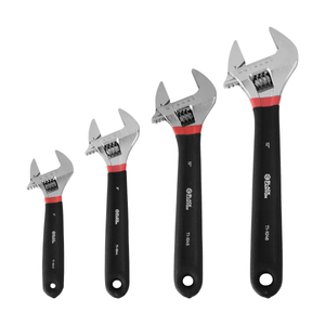 4-Piece Adjustable Wrench Set with Cushion Grip