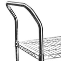 2-Shelf Chrome Utility Cart w/ Wheels, 550lb Capacity, 24" x 18" x 38"