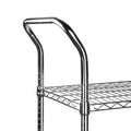 2-Shelf Wire Utility Cart w/ Wheels, Chrome Finish, 550lb Capacity, 36" x 18" x 38"