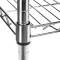 2-Shelf Wire Utility Cart w/ Wheels, Chrome Finish, 550lb Capacity, 36" x 18" x 38"