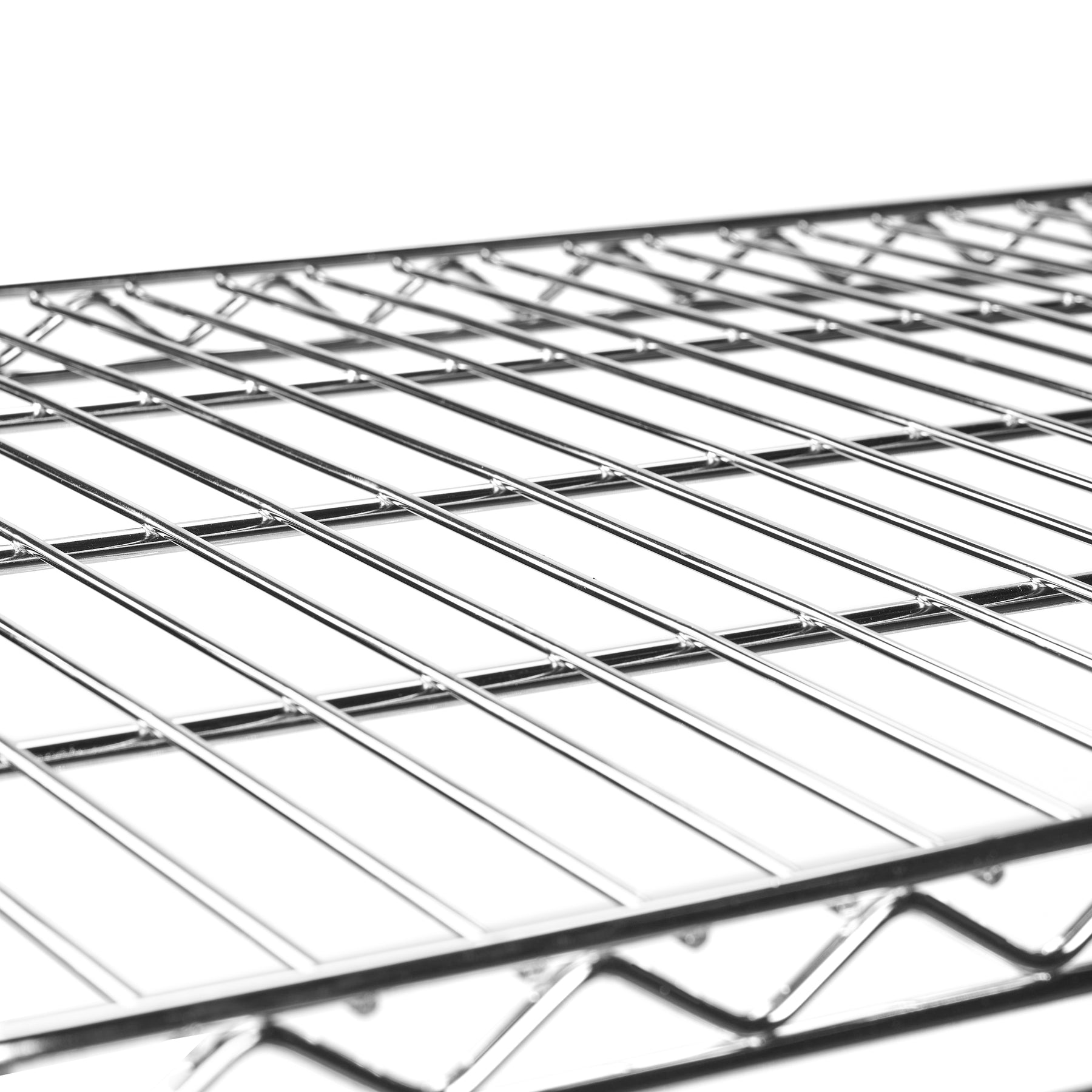 2-Shelf Wire Utility Cart w/ Wheels, Chrome Finish, 550lb Capacity, 36" x 18" x 38"
