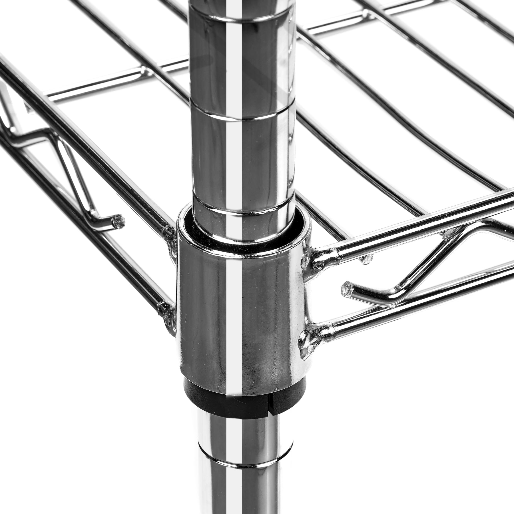 2-Shelf Chrome Utility Cart w/ Wheels, 550lb Capacity, 47" x 18" x 38"