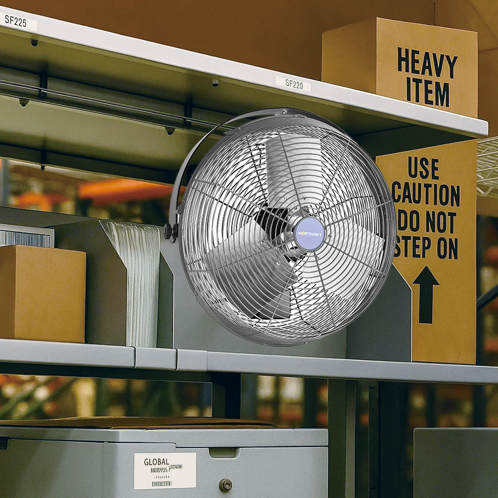 18 in Workstation Mounted Fan, 4,900 CFM, 3 Speeds, 1/8 HP