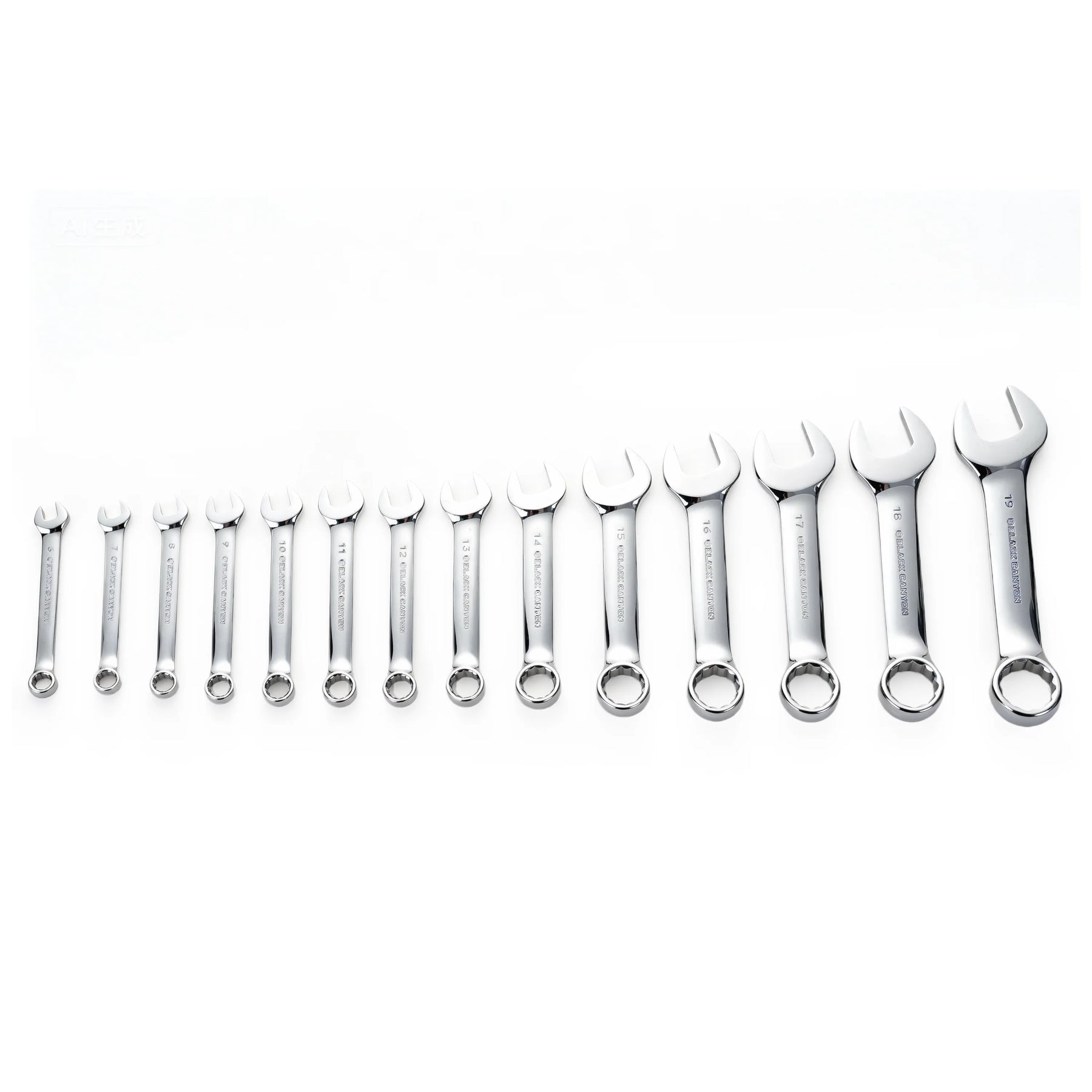 25-Piece SAE/Metric Stubby Combination Wrench Set with Pouch