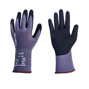 Nitrile Dipped Knit Gloves, M, Sandy, Gray / Black, 12-Pair Pack