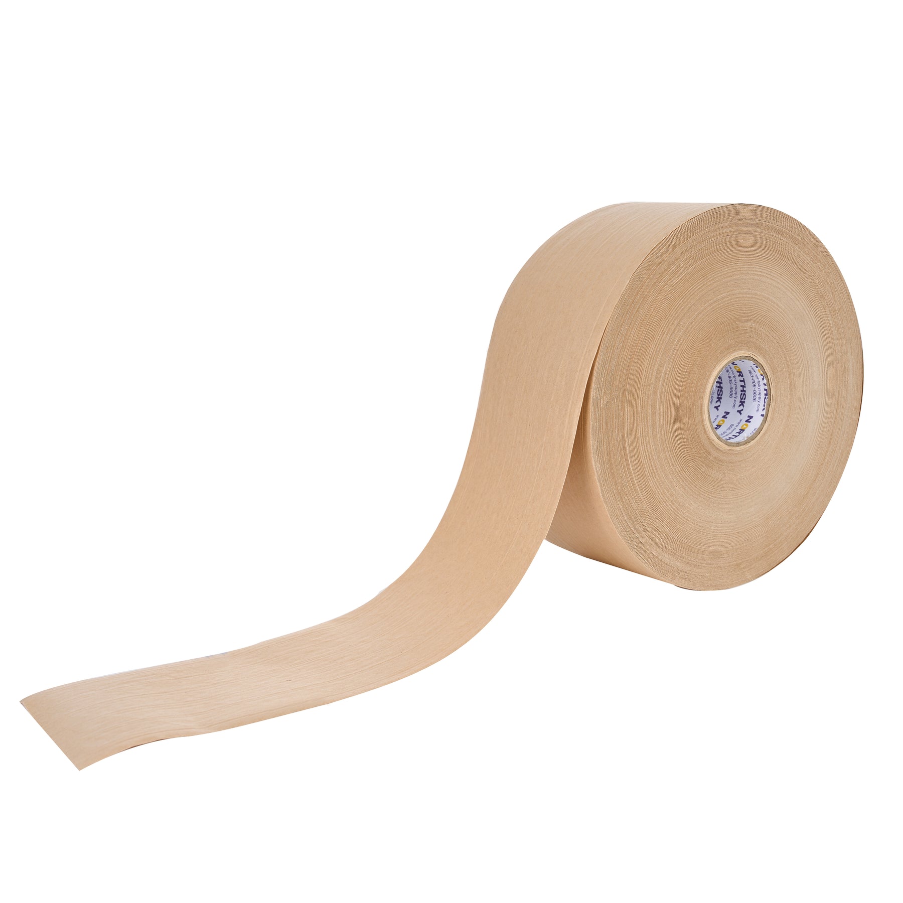 Water-Activated Kraft Tape, 86+ lbs/in Tensile Strength, 3" x 450', 1 Roll
