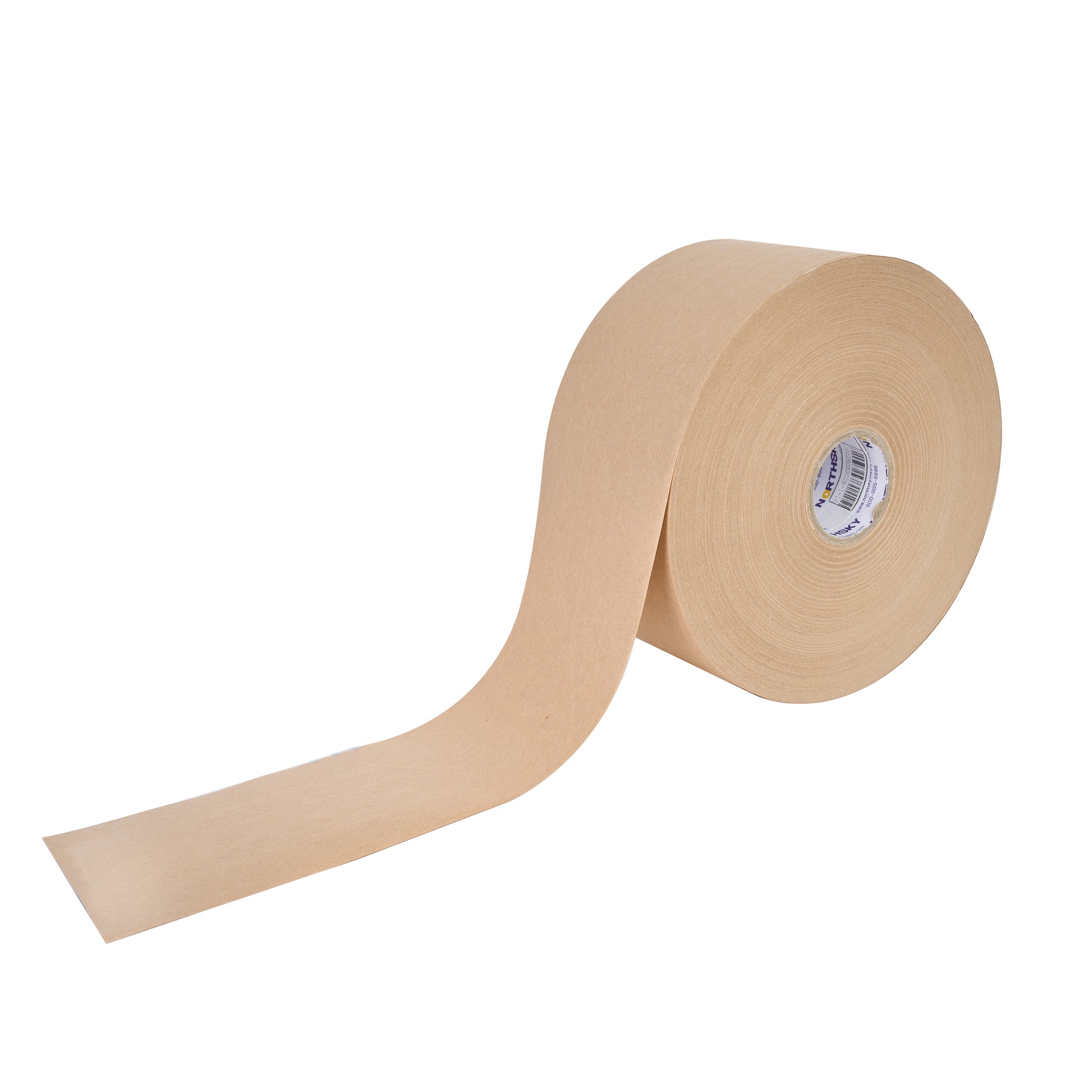 Water-Activated Kraft Tape, 75+ lbs/in Tensile Strength, 3" x 450', 1 Roll