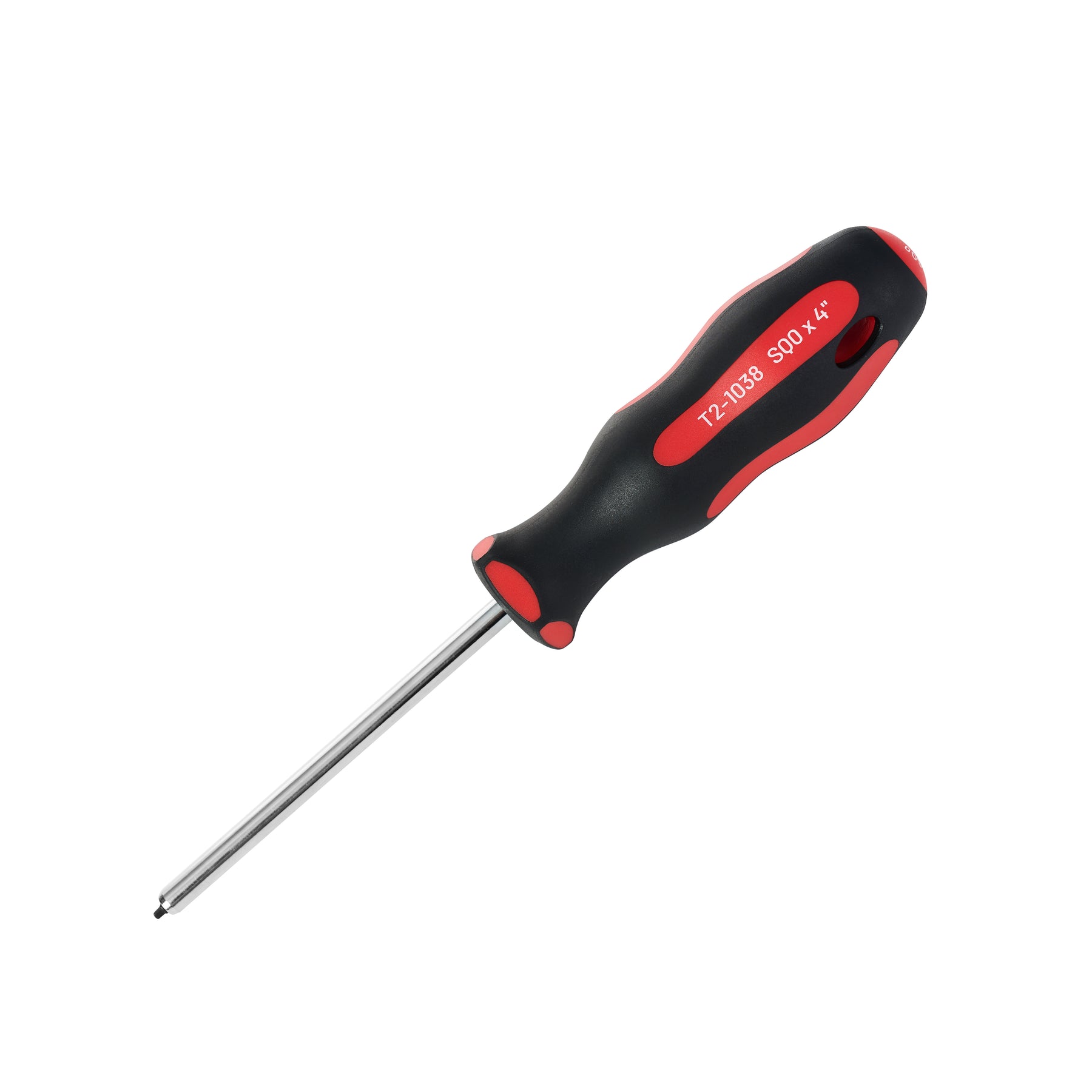 Magnetic Square Screwdriver #0 - Soft Grip Ergonomic Handle, 4 in Shank, 8-1/4 in Overall