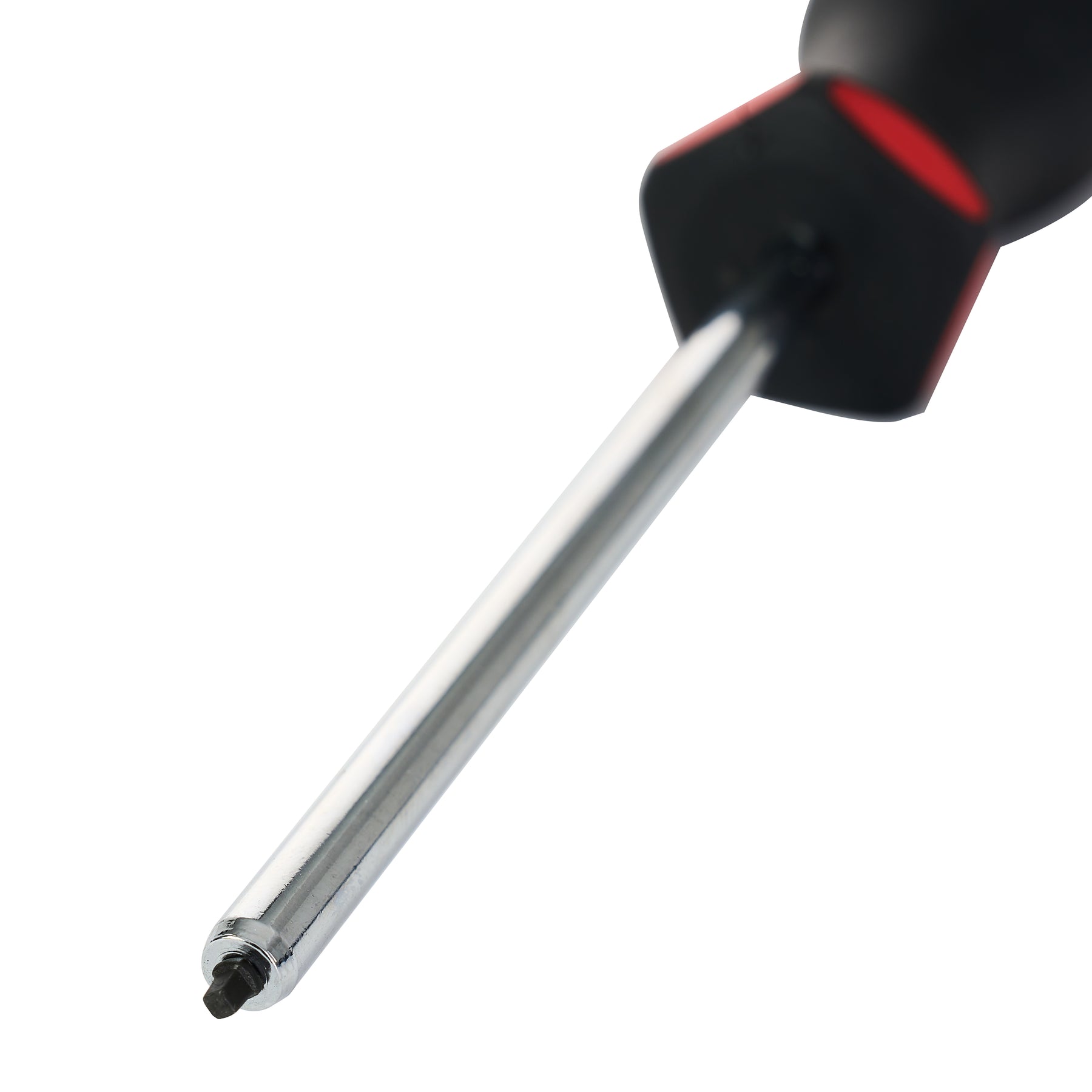 Magnetic Square Screwdriver #0 - Soft Grip Ergonomic Handle, 4 in Shank, 8-1/4 in Overall