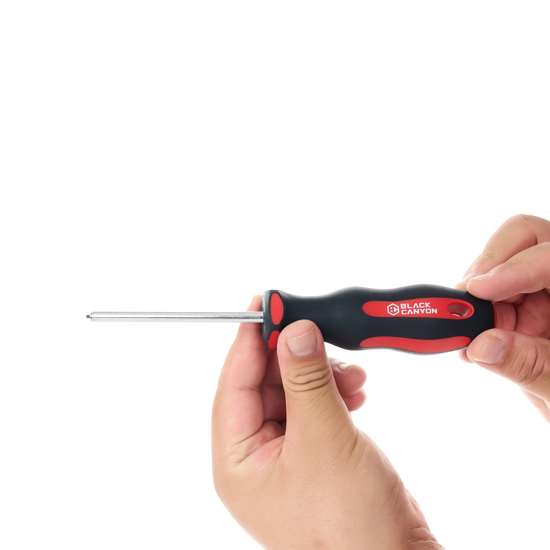 Magnetic Square Screwdriver #0 - Soft Grip Ergonomic Handle, 4 in Shank, 8-1/4 in Overall