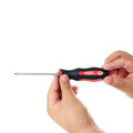 Magnetic Square Screwdriver #1 - Soft Grip Ergonomic Handle, 4 in Shank, 8-1/4 in Overall