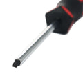 Magnetic Square Screwdriver #2 - Soft Grip Ergonomic Handle, 4 in Shank, 8-1/4 in Overall