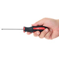 Magnetic Square Screwdriver #2 - Soft Grip Ergonomic Handle, 4 in Shank, 8-1/4 in Overall