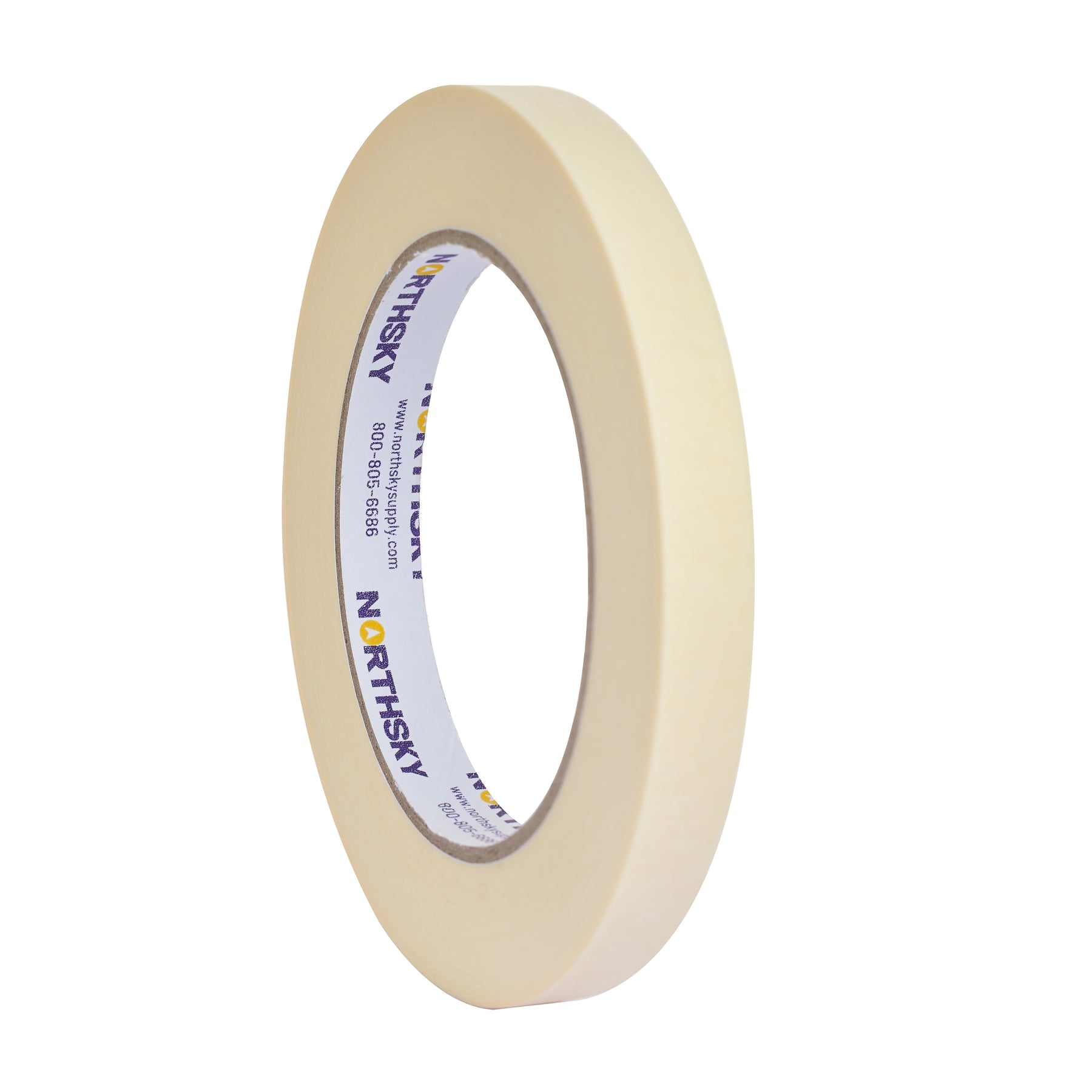 Masking Tape, 1/2" x 60 yds, 6 Rolls