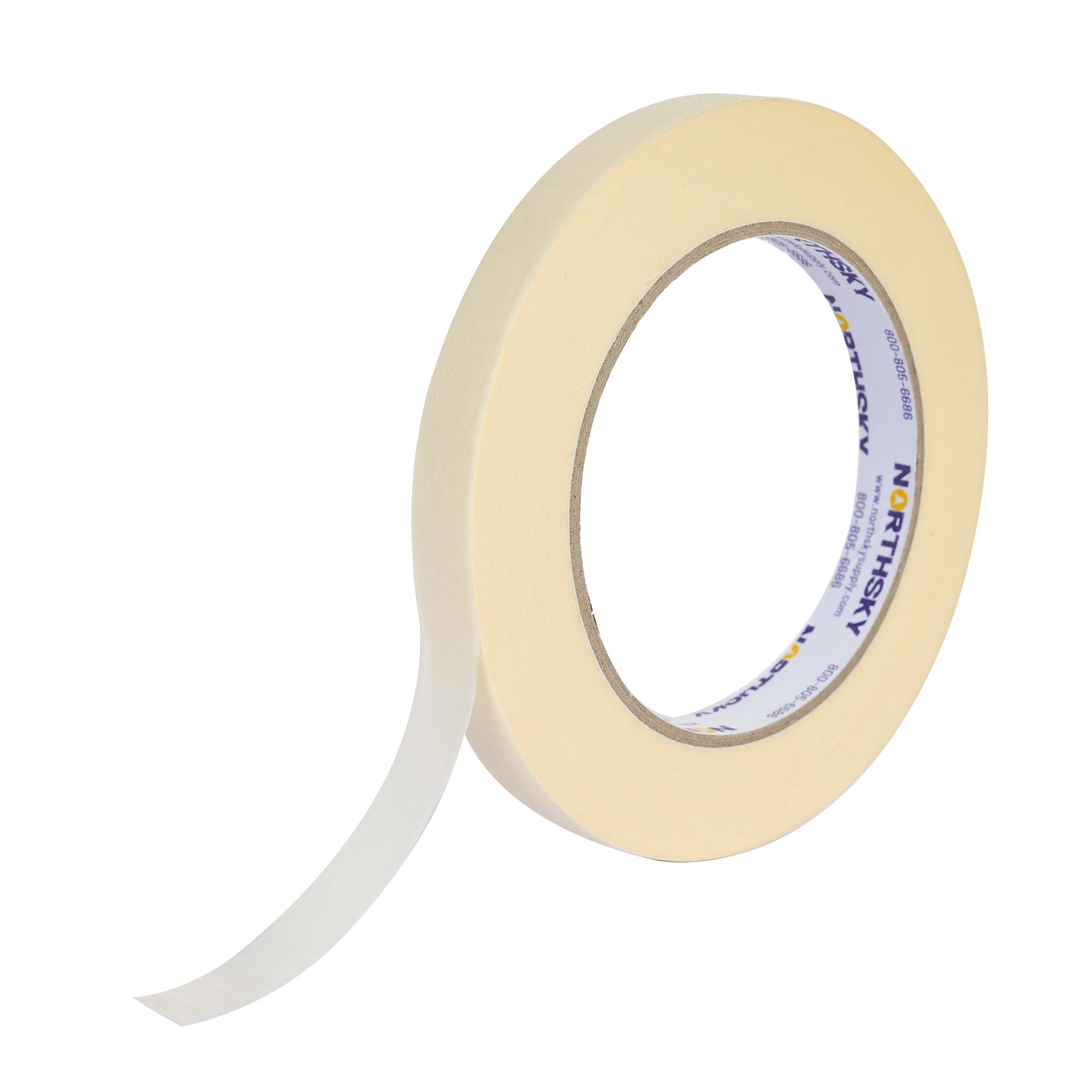 Masking Tape, 1/2" x 60 yds, 6 Rolls
