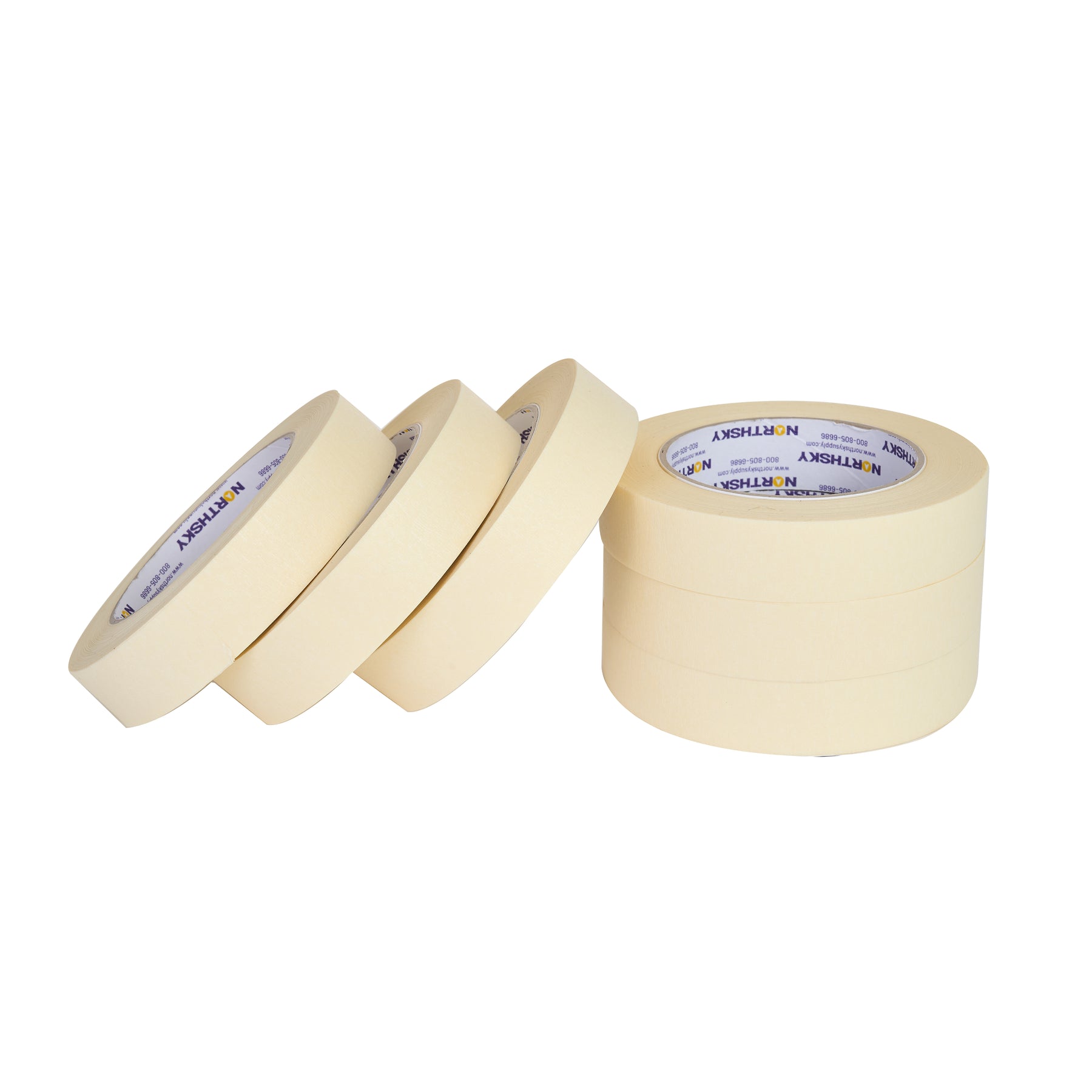 Masking Tape, 1" x 60 yds, 6 rolls