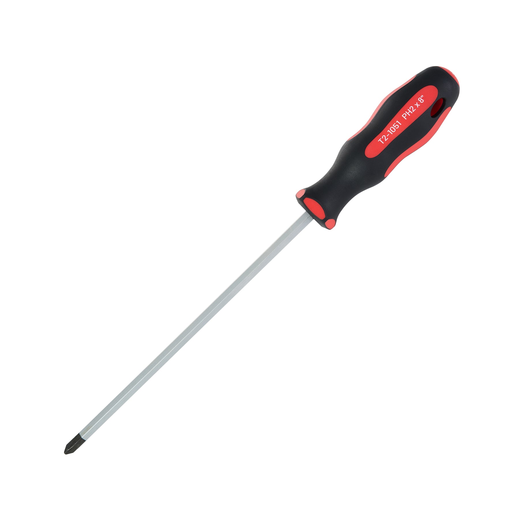 Phillips Extended Length Screwdriver #2, Soft Grip Ergonomic Handle, 8 in Shank, 12-5/16 in Overall