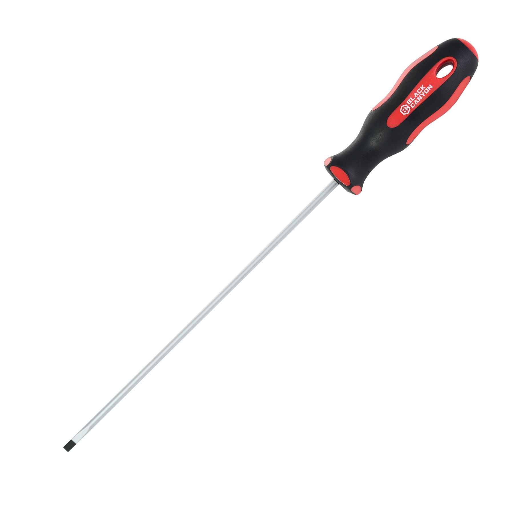 Slotted Extended Length Screwdriver 1/8 in, Soft Grip Ergonomic Handle,  6 in Shank, 8-3/4 in Overall