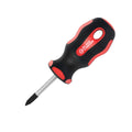 Magnetic Phillips Stubby Screwdriver #1 – Soft Grip Ergonomic Handle, 1-1/2 in Shank, 4 in Overall