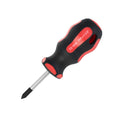 Magnetic Phillips Stubby Screwdriver #1 – Soft Grip Ergonomic Handle, 1-1/2 in Shank, 4 in Overall