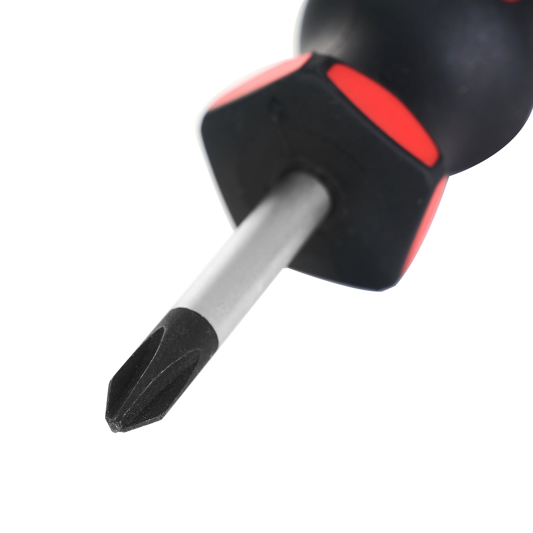 Magnetic Phillips Stubby Screwdriver #2 – Soft Grip Ergonomic Handle, 1-1/2 in Shank, 4 in Overall