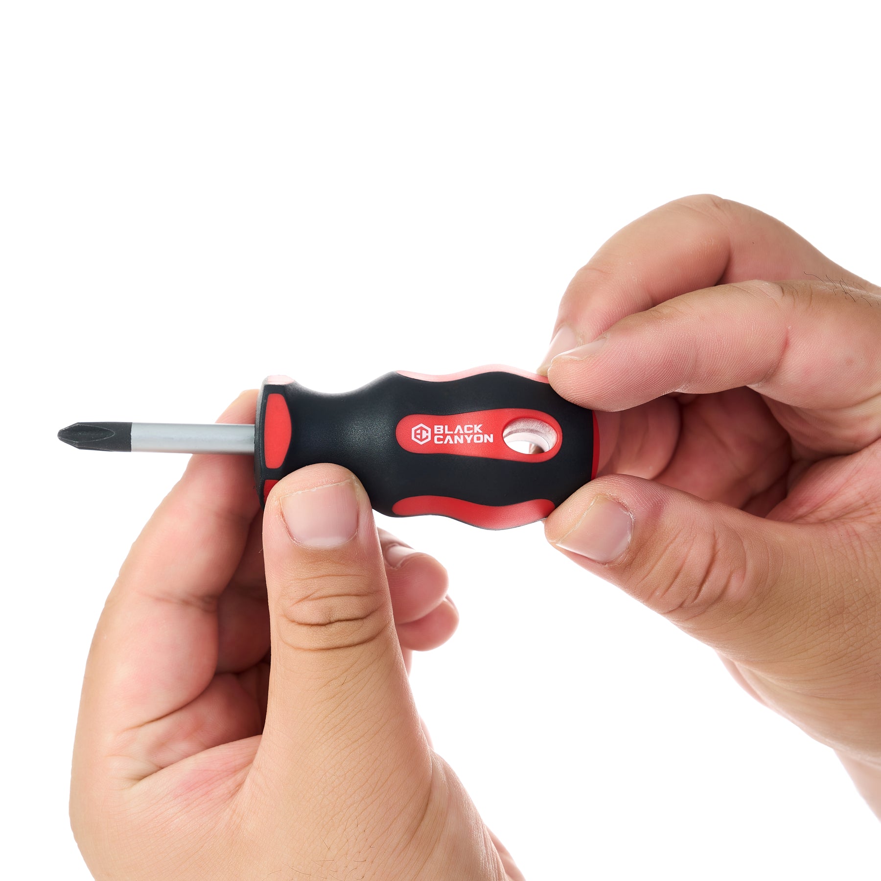 Magnetic Phillips Stubby Screwdriver #2 – Soft Grip Ergonomic Handle, 1-1/2 in Shank, 4 in Overall