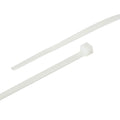 Cable Tie, 4 in Length, 18 lb Tensile Strength, Natural/White, 100-Pack