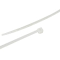 Cable Tie, 4 in Length, 18 lb Tensile Strength, Natural/White, 100-Pack