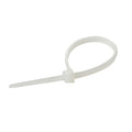 Cable Tie, 4 in Length, 18 lb Tensile Strength, Natural/White, 100-Pack