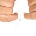 Cable Tie, 4 in Length, 18 lb Tensile Strength, Natural/White, 100-Pack