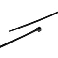 Cable Tie, 4 in Length, 18 lb Tensile Strength, Black, 100-Pack