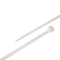 Cable Tie, 6 in Length, 40 lb Tensile Strength, Natural/White, 100-Pack