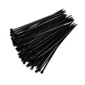 Cable Tie, 6 in Length, 40 lb Tensile Strength, Black, 100-Pack