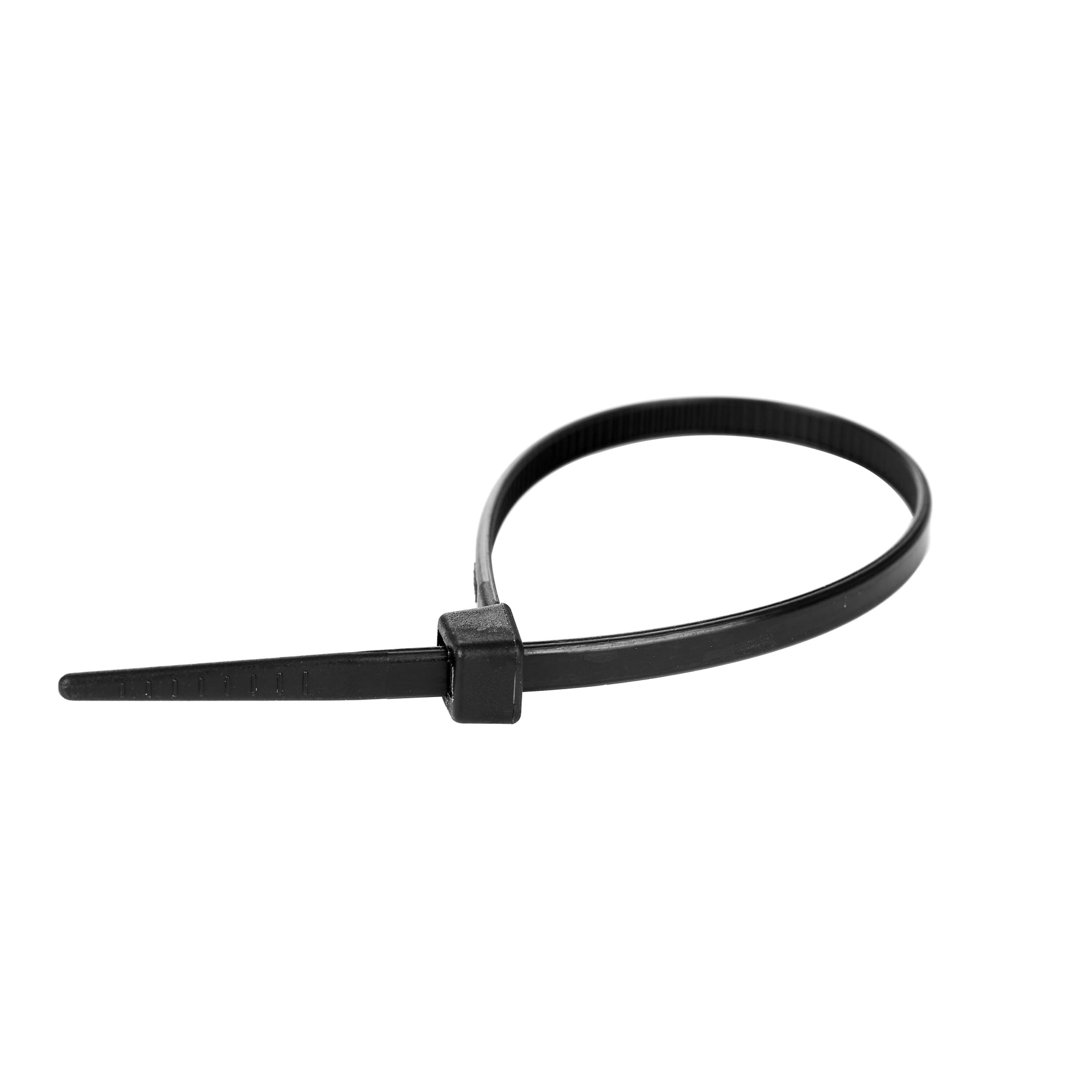 Cable Tie, 6 in Length, 40 lb Tensile Strength, Black, 100-Pack
