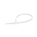 Cable Tie, 8 in Length, 40 lb Tensile Strength, Natural/White, 100-Pack